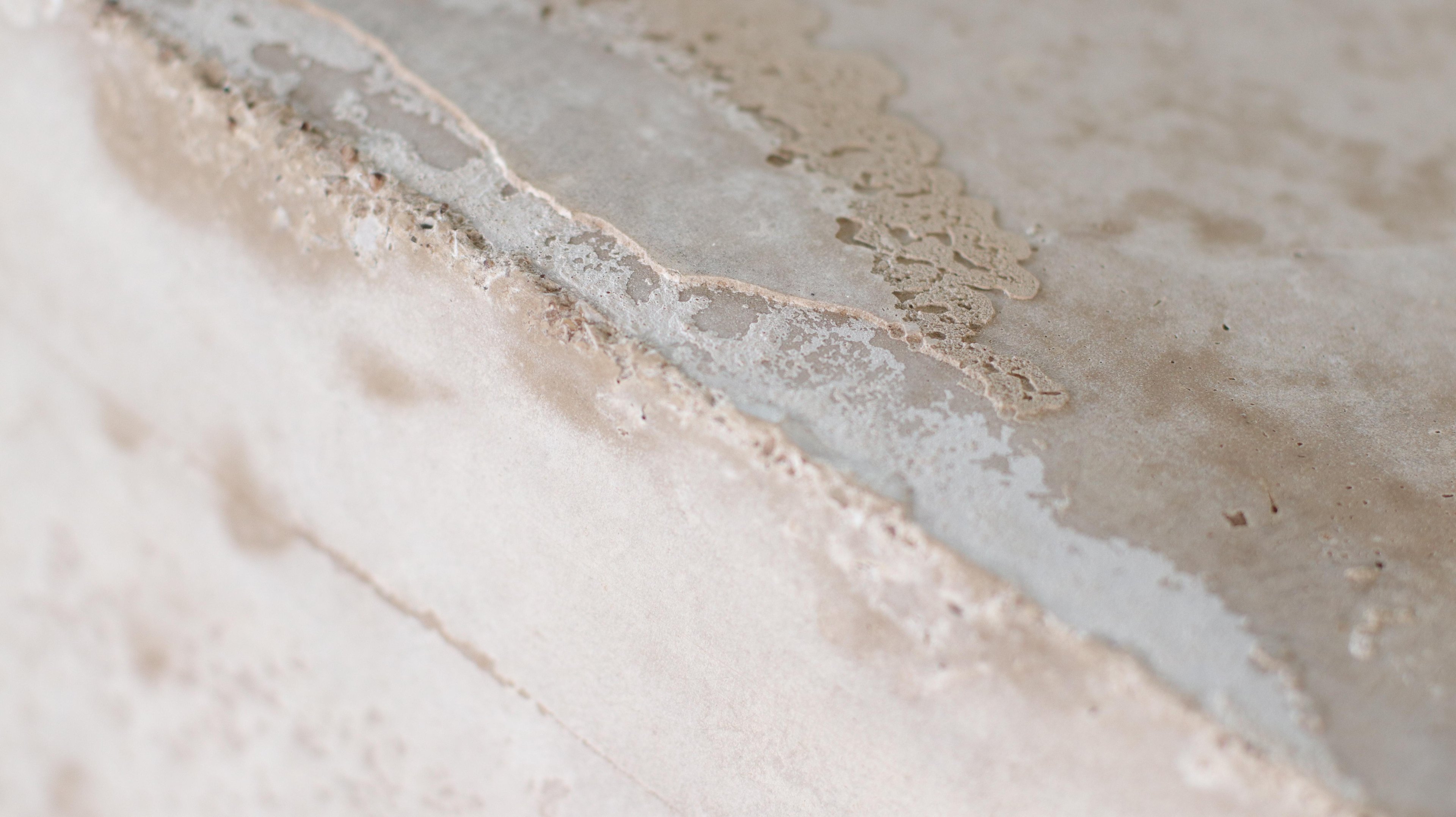 Close-up top shot of the texture of one of the sculptures of the Greener Pastures series.